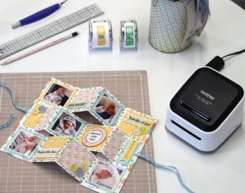 Make a Baby Mini Photo Book Using the Brother VC-500W Craft Label Printer