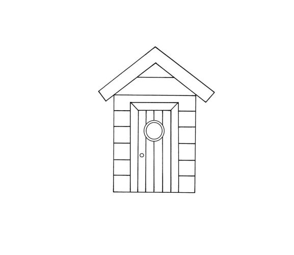 Beach Hut Coloring Pages Beach Hut Cards Free Card Making Downloads Card Making