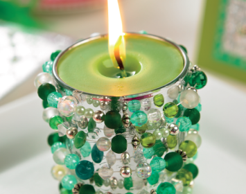 Beaded Candle