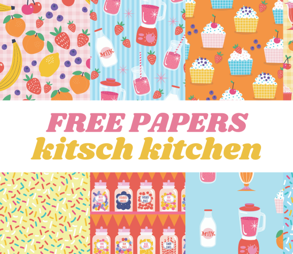 Free Kitsch Kitchen Papers