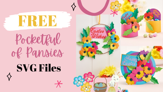 FREE Pocketful of Pansies SVG File