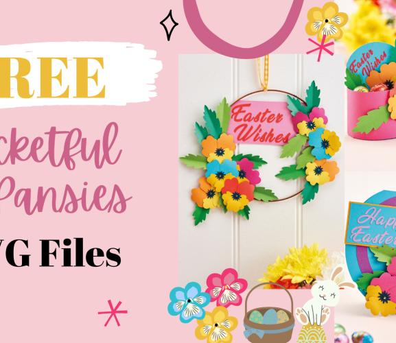 FREE Pocketful of Pansies SVG File