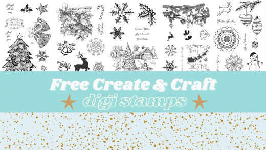 Free Create & Craft Christmas Countdown Digi Stamps