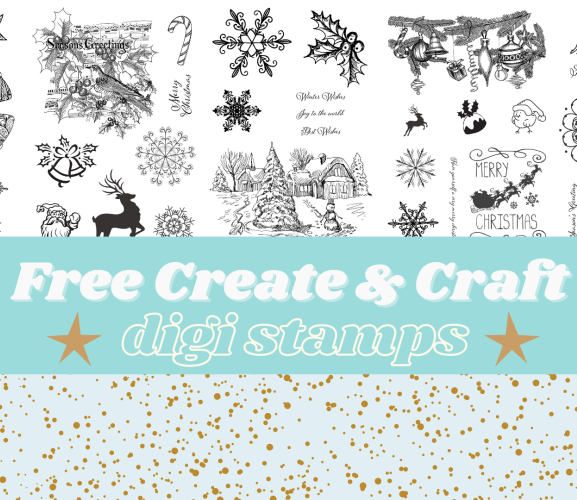 Free Create & Craft Christmas Countdown Digi Stamps