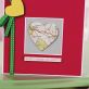 Box Frame And Greeting Heart Decorated With Maps