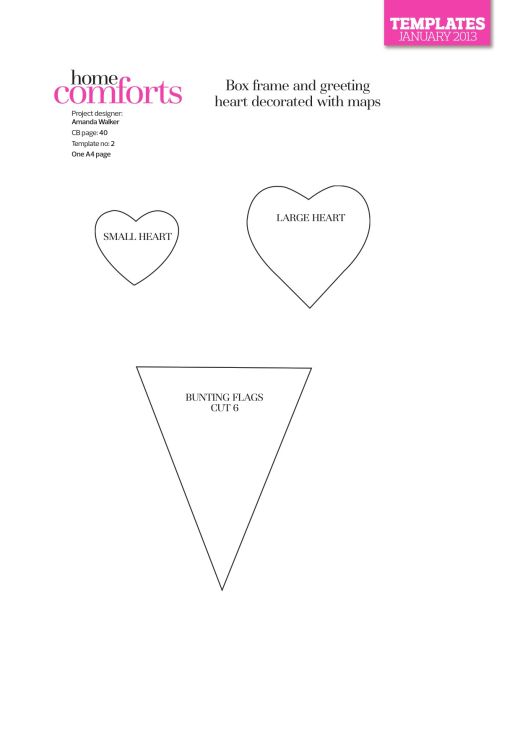 Box Frame And Greeting Heart Decorated With Maps