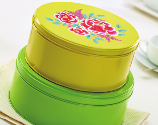 Bright Painted Baking Tins