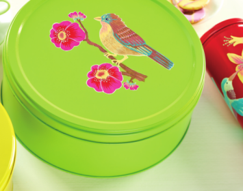 Bright Painted Baking Tins