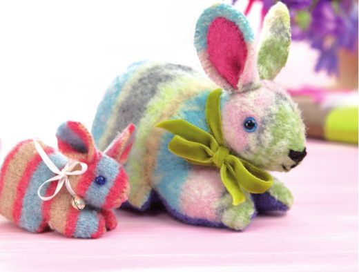 Felted Bunny Upcycling Project