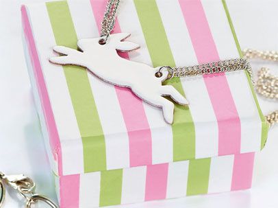 Enamelled Bunny Charm Pendant