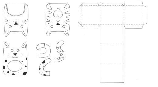 Cat Motifs & Gift Box Templates