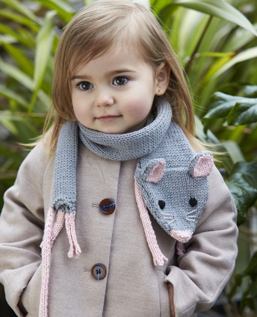 Knitted Mouse Scarf Pattern