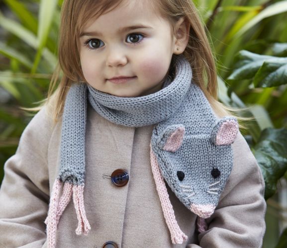 Knitted Mouse Scarf Pattern