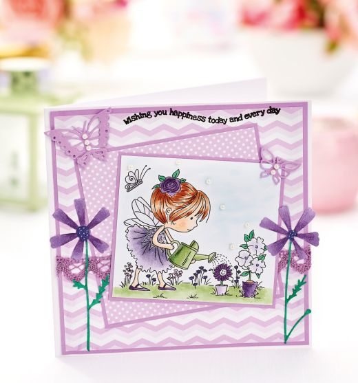 Layered Flower Fairy Greeting