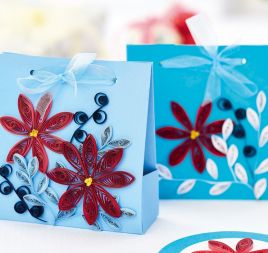 Quilled Poinsettia Set Quilled Poinsettia Set