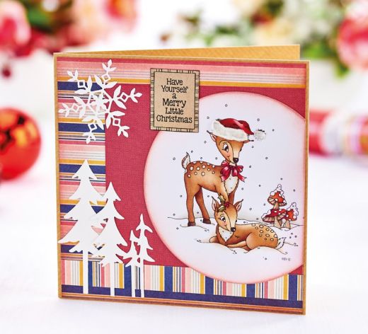 Dainty Deer Christmas Card