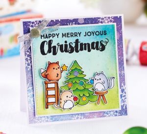 Cute & Bright Christmas Scene Card