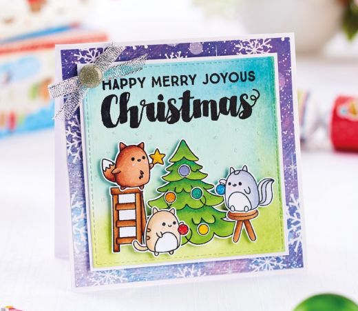Cute & Bright Christmas Scene Card