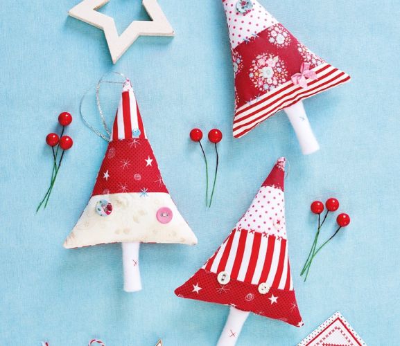 Easy Stitched Tree Decorations