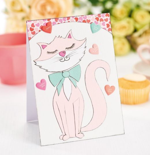 Simple Paper Piecing Cat Card