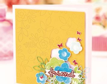 Embroidery-Effect Die-Cut Greetings