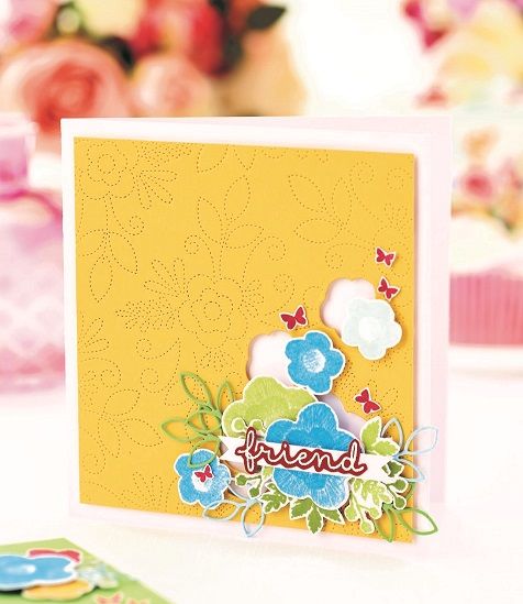 Embroidery-Effect Die-Cut Greetings