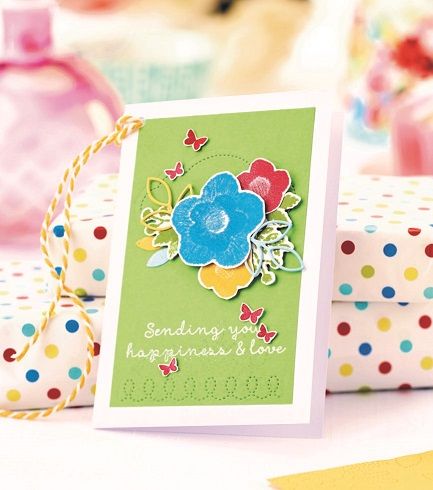 Embroidery-Effect Die-Cut Greetings