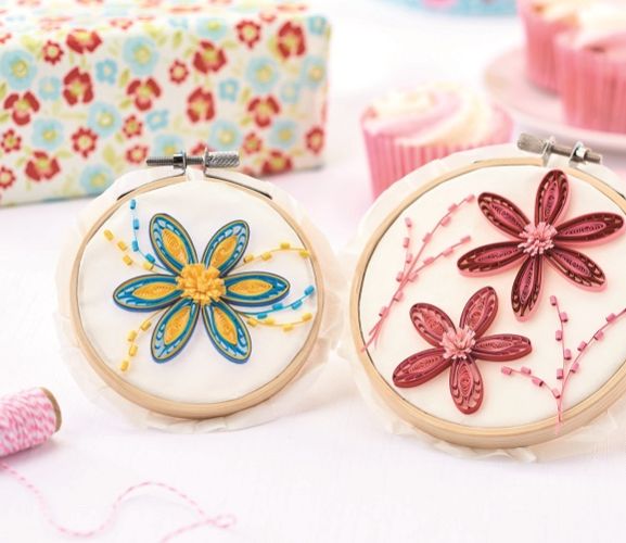 Quilled Hoop Art Free Card Making Downloads Digital Craft