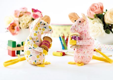 Floral Stitched Mouse Duo