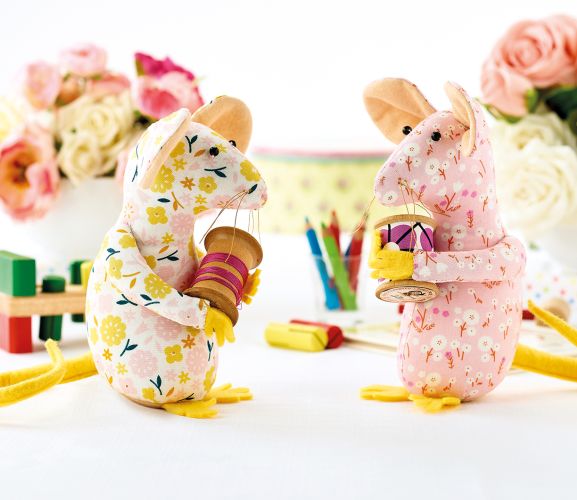Floral Stitched Mouse Duo