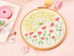 Floral Embroidery Hoop Pattern