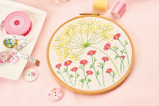 Floral Embroidery Hoop Pattern