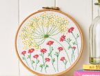 Floral Embroidery Hoop Pattern