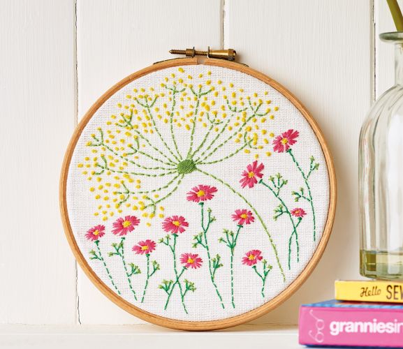 Floral Embroidery Hoop Pattern