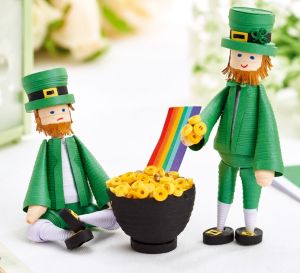 St Patrick’s Day Quilled Leprechauns
