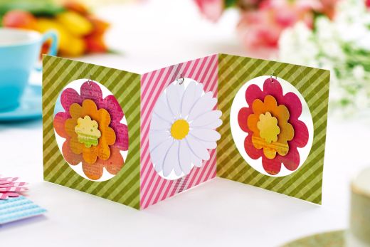 Five Layered Flower Cards