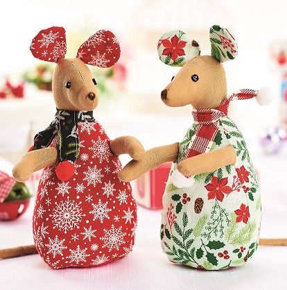 Easy Stitched Festive Mice