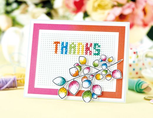 Cross-Stitched and Die-Cut Greetings