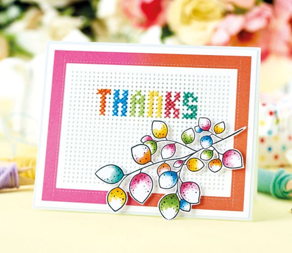 Cross-Stitched and Die-Cut Greetings