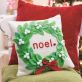 Personalised Christmas Felt Mistletoe Cushion and Decoration Set