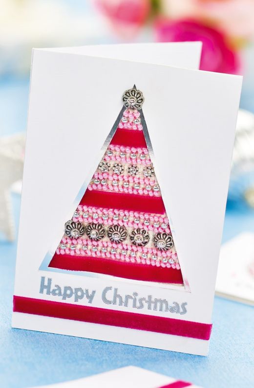 Beaded Cross-stitch Christmas Cards