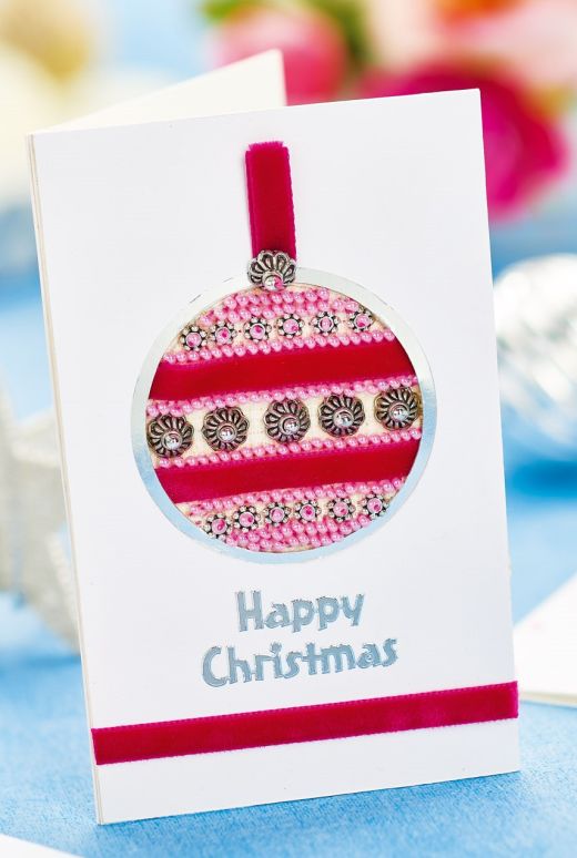 Beaded Cross-stitch Christmas Cards