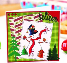 Stamped Snowman Card Stamped Snowman Card