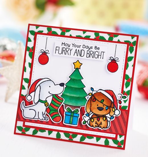 Festive Pets Die-Cut Card