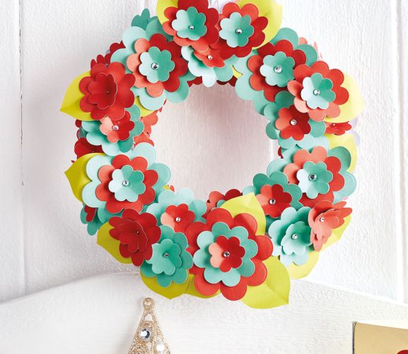 Paper Christmas Wreath + Card