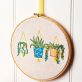 Embroidered Cacti Hoop Art