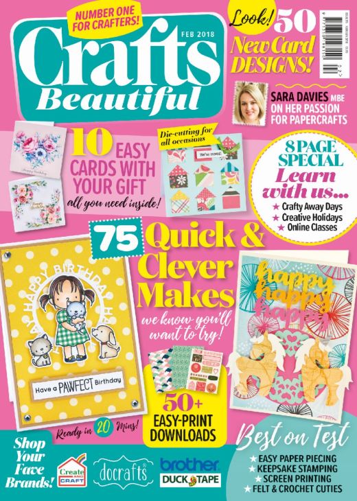 Crafts Beautiful February 2018 Issue 315 Template Pack