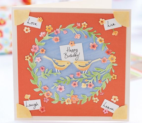 Free Spring Wreath Papercraft Project