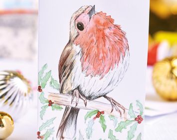 Easy Christmas Watercolour Illustrations with uni-PIN