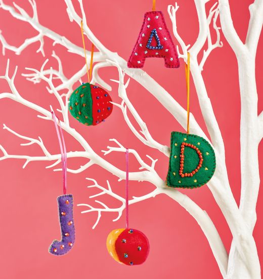 Alphabet Tree Decorations